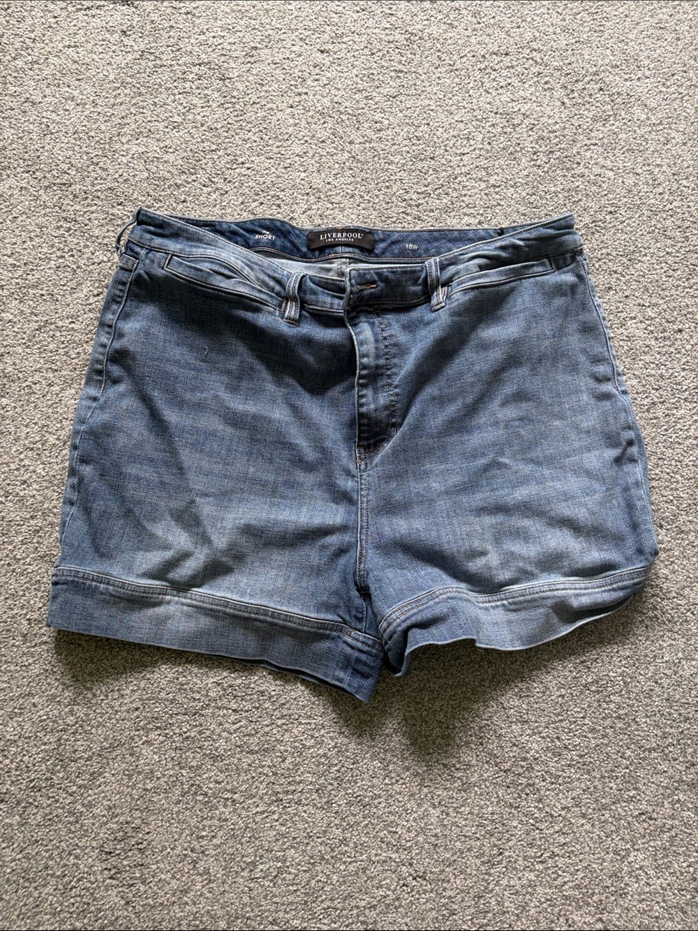 Liverpool Blue Denim Shorts